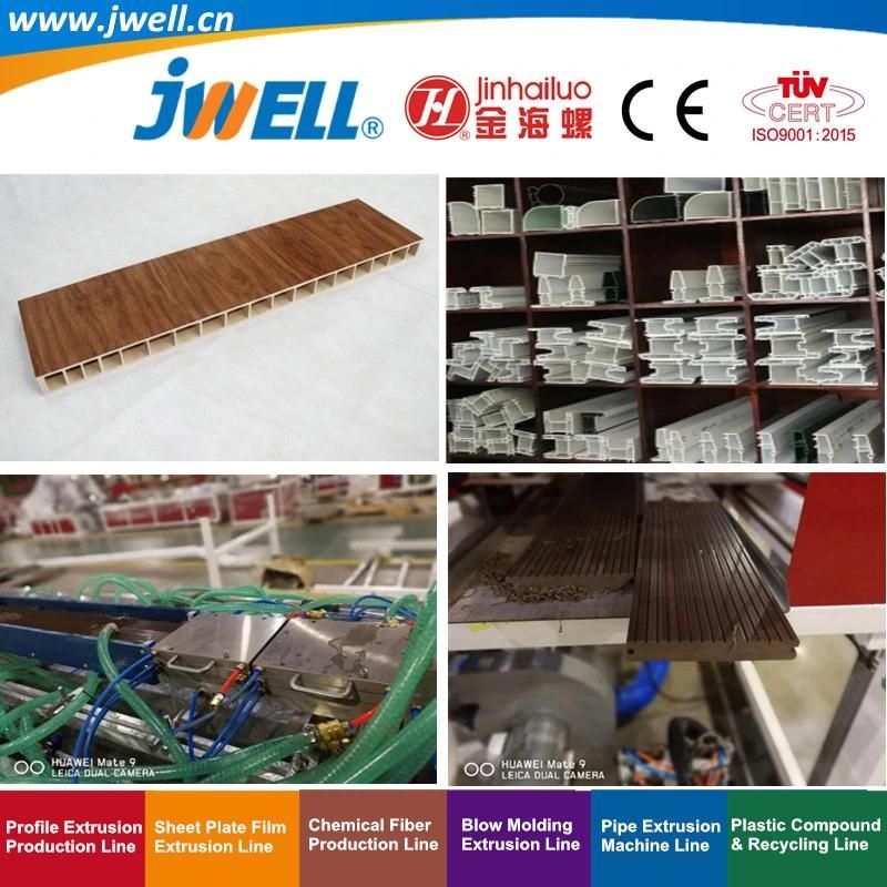 Jwell- PVC WPC Wood-Plastic Hollow Door Board|Plate Recycling Profile Agricultural Making Extrusion Machine with 600-1200mm Width Conical Twin Screw Extruder