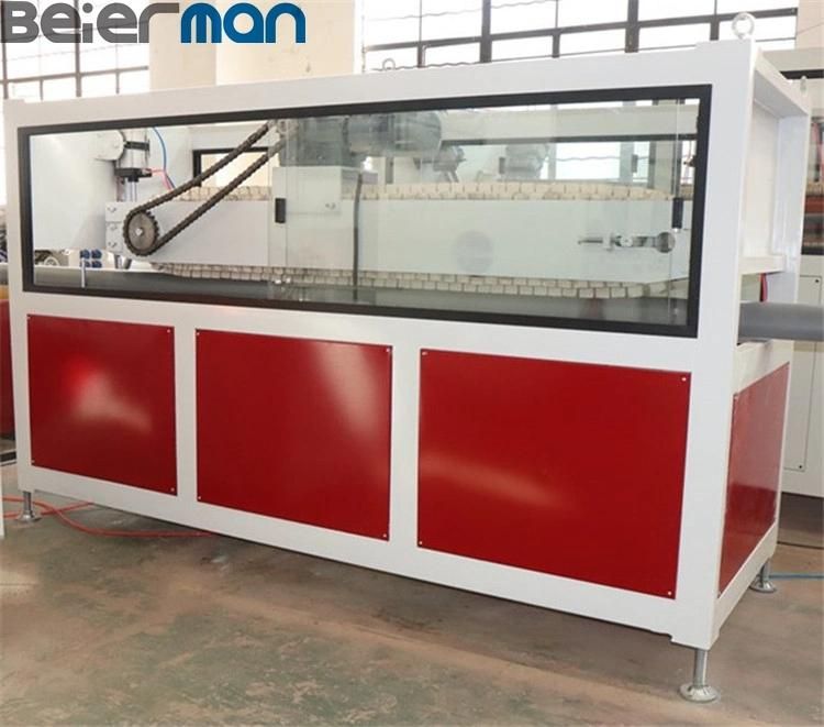 Sjsz65/132 Double Screw Extrusion UPVC PVC Round and Square Colorful Rain Water Gutter Profile Making Production Line PLC Control