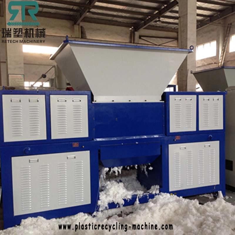 Waste Plastic HDPE Bottle/Barrel/Jar/Basket Twin Shaft Shredder