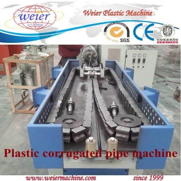 PVC PP PE PA Single Wall Plastic Corrugated Pipe Extrusion Line