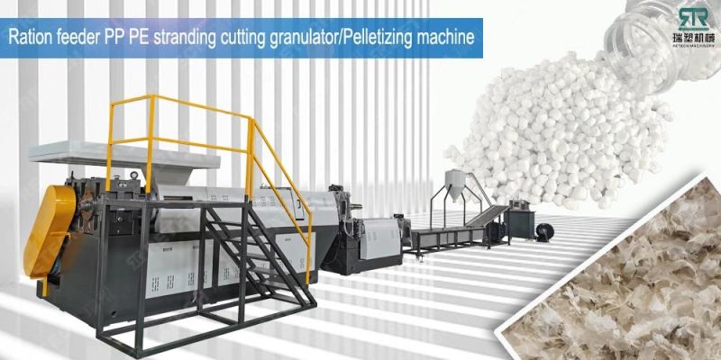 Plastic Film Recycling machine PP PE LDPE HDPE Bag Flakes Strand Cutting Granulator