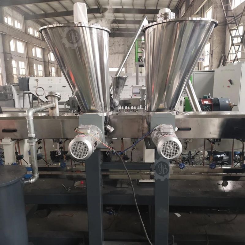 Co-Rotating Twin Screw Extruder Machine with Two Doses for Powder