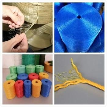 Plastic Raffia Fiber Yarn Agricultural Packing Baler Rope PP Split Film Making Machine