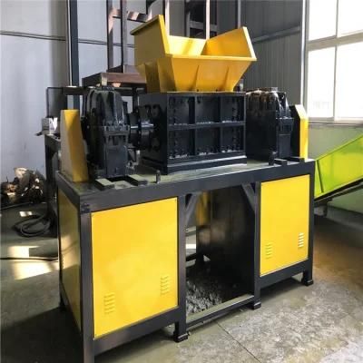 Almost New Double Shaft Plastic Pallet Shredder Machine 800kg/H Scrap Wire Recycling ...