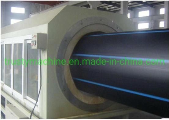 (Diameter From 110mm to 280mm) HDPE Water Gas Supply Plastic Pipe Tube Making Machine/Trusty New Type HDPE Plastic Extrusion Line