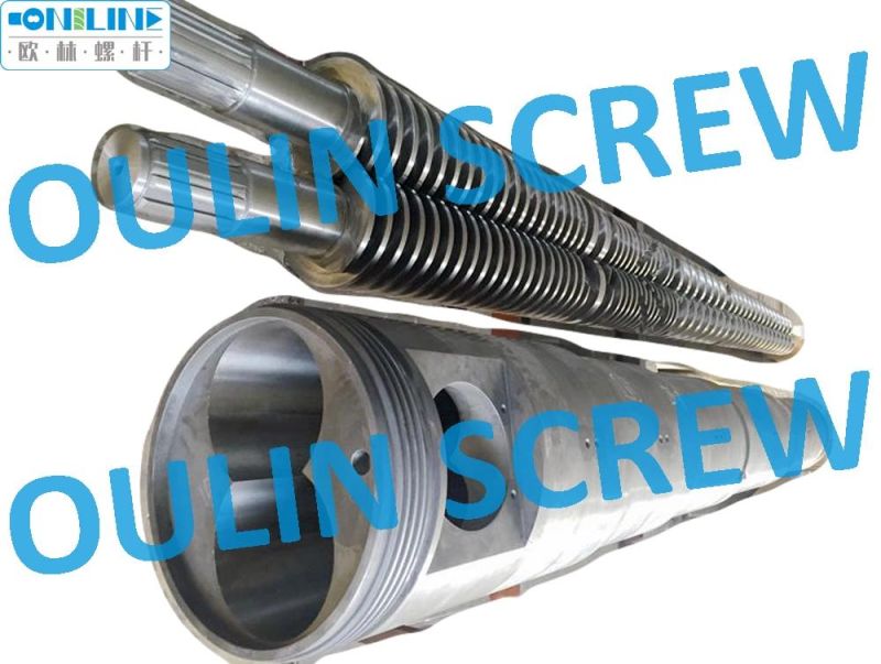 92/188 Twin Conical Screw and Barrel for WPC Spc PVC Extrusion
