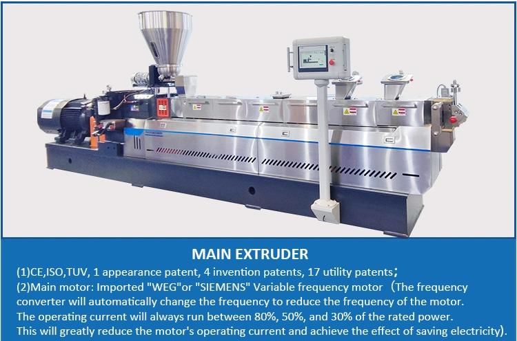 Plastic Extrusion Machinery Pelletizing Line Twin Screw Extruder for Compounding
