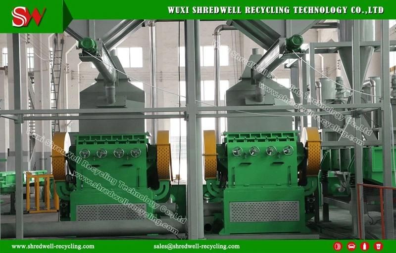 Used Tire Crushing Equipment for Waste Car/Truck Tyre Recycling