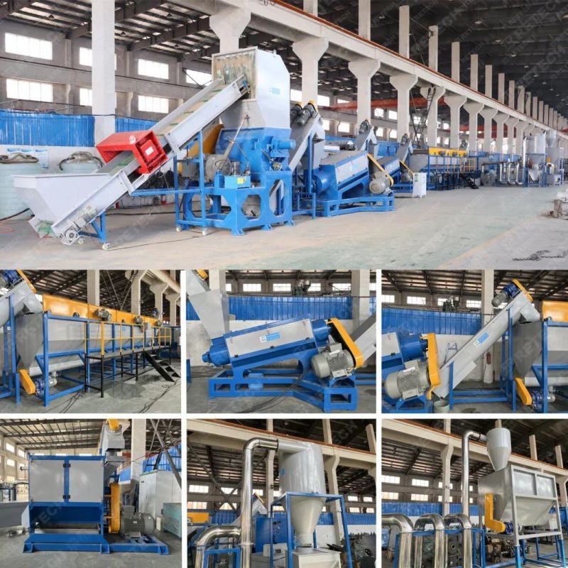 300kg/Hr PE PP Film Woven Bags Crushing Washing Recycling Squeezer Drying Line