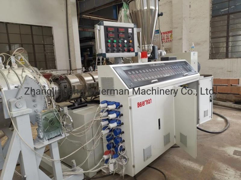Beierman 80kg-600kg Output Sjsz Series Conical Twin Screw Extruder for PVC WPC Profile/Granule/Sheet/Film Extrusion