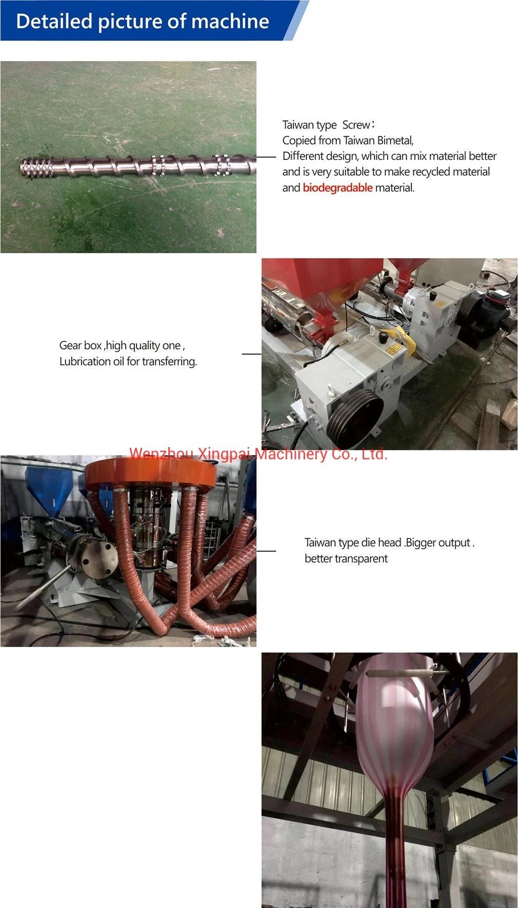 2 Color HDPE, LDPE Plastic Blown Film Extruder Blowing Machine