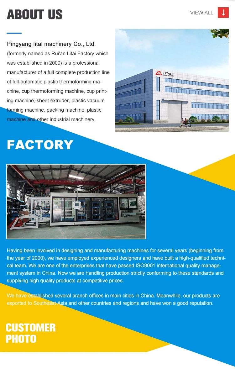 Made in China Vfk Plastic Thermoforming Machine PS for Making PP BOPS PVC Products Take Away Food Box