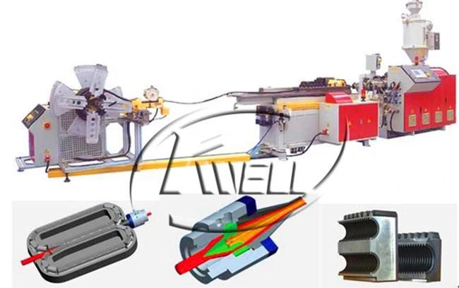 China Kwell HDPE Single Wall Corrugated Plastic Pipe Extrusion Machine