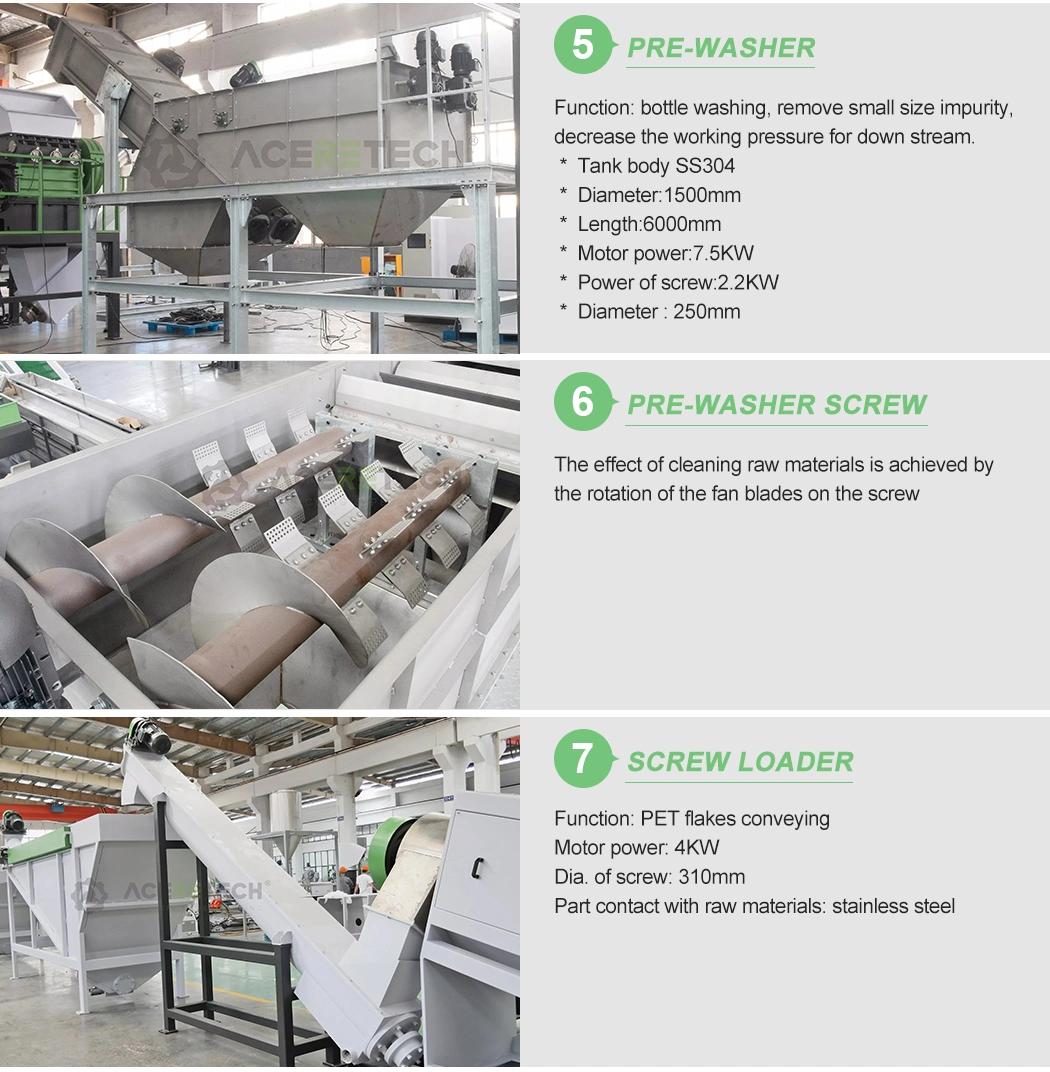 Automatic Pet Bottle Flakes Recycling Washing Production Line