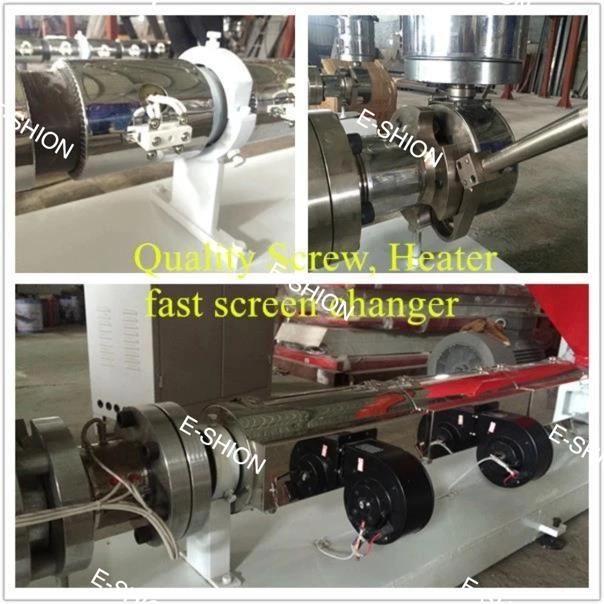 Single Screw Double Die Head HDPE LDPE LLDPE Biodegradable Cornstarch PE Plastic Blown Film Blowing Extrusion Machine with Two Winder