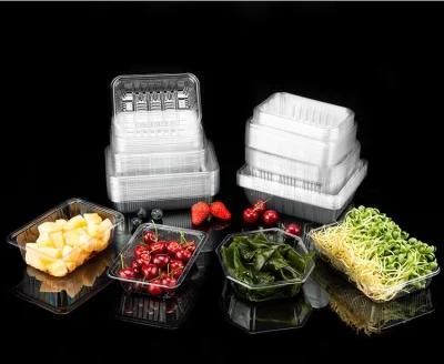 High-Efficiency Snack Bar Plastic Disposable Meal Box Clamshell Box Supermarket Fruit Box ...