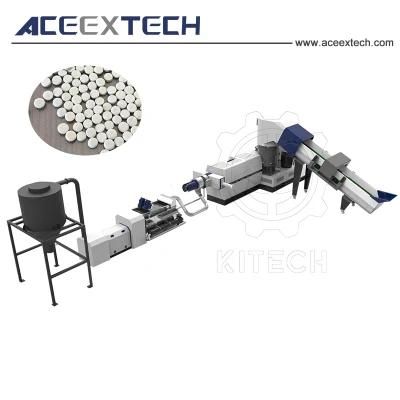 Scrap Plastic Recycling Extruder Granules Making LDPE HDPE LLDPE PE PP Film Pelletizing ...