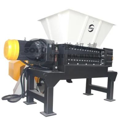 Two Double or Single Shaft Shredder for Pet Bottle PE PP Plastic Bags Films Paper Wood