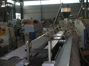 Wood and Plastic Composite Profile Extrusion Line / Outdoor Decking Profile Extrusion Line