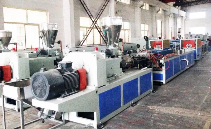 WPC PE Wood Plastic Terrace Decking Profile Production Line with Extrusion Machine From Weier