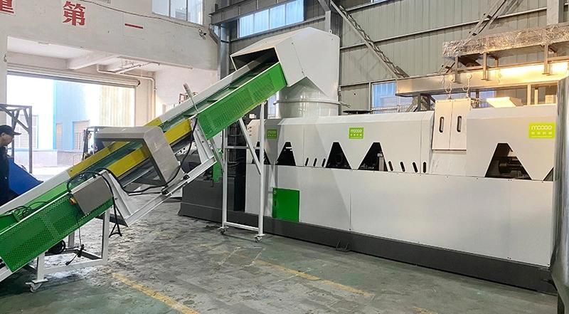 LDPE LLDPE PE waste plastic film recycling granulator