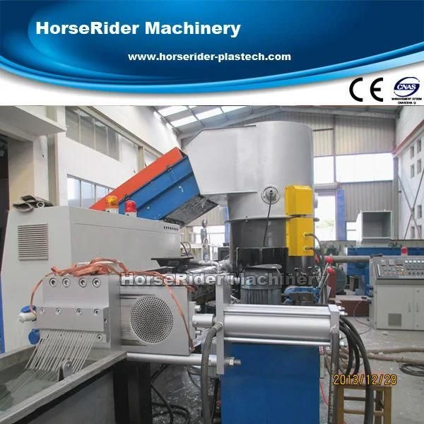 Single Screw PE Waste Film Agglomerator Plastic Pelletizing Machine