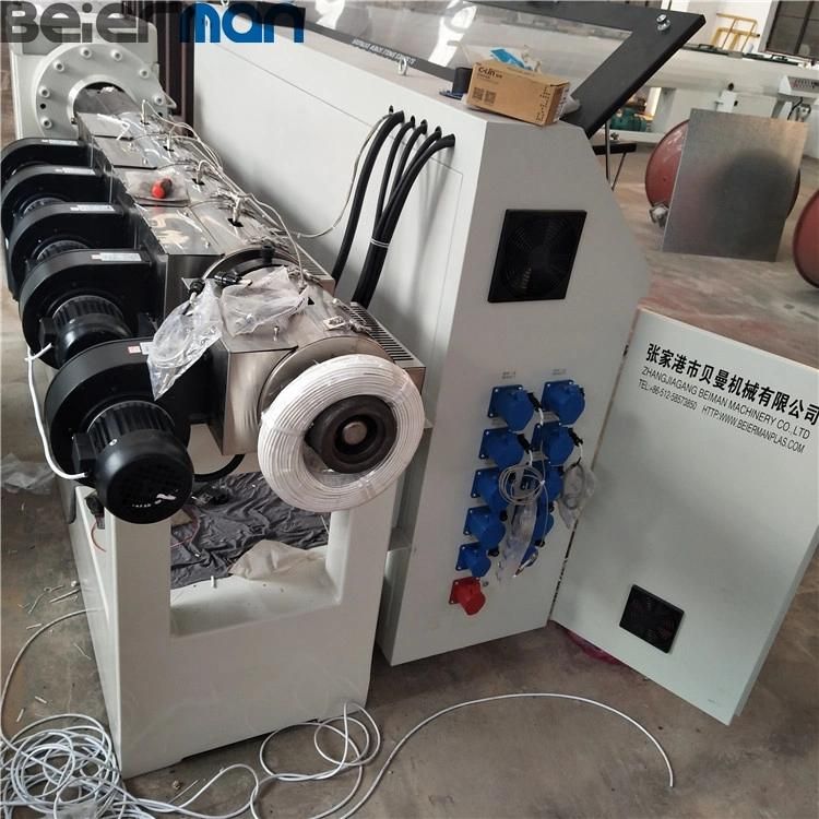 18.5kw Motor Sj45/28 Sj45/30 Sj45/25 Model Single Screw Extruder for Making PE PP Small Tube Profiles Omron/Rkc Temperature Control