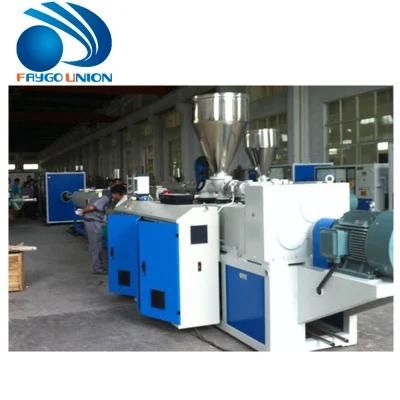 Double Screw Small Plastic PVC PE PP Pipe Extruder Machine