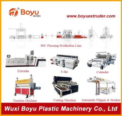 PVC Resin Material Spc Stone Composite Plastic Easy Click Flooring Extrusion Line