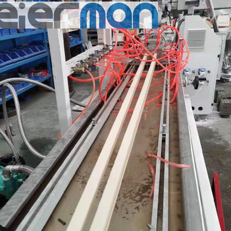 25mm*25mm 20mm*12mm Dimension Double Cavity Mold PVC Plastic Trunking/Profile Twin Screw Extruder Making Line for Electrical Protection Usage