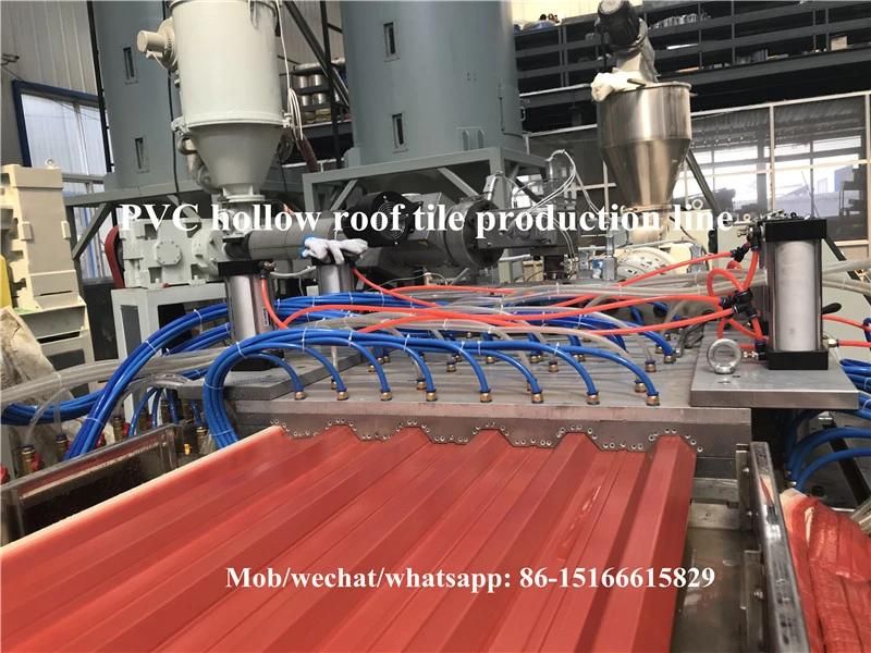 Plastic Roof Tile Production Line with Conical Twin Screw Extruder