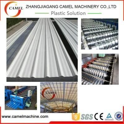 Automatic Double Screw PVC Corrugated Roof Tile Extruder Plastic Sheet Making Machine ...