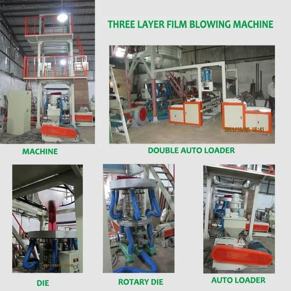 Plastic HDPE Single Screw Double-Head Blown Film Machinery Extruder Blowing Machine