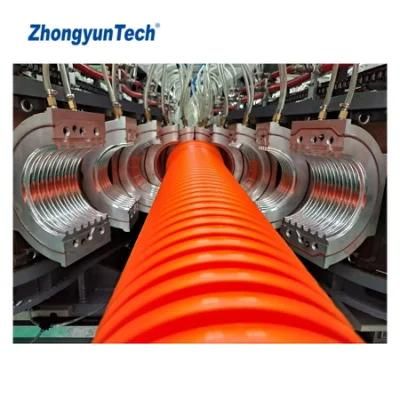 ZhongyunTech PP/HDPE Double Wall SN8 Corrugated Pipes Production Line