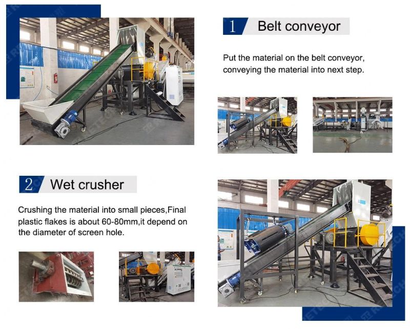 Waste Recycling Plant Plastic PP PE LDPE LLDPE Dirty Film Washing Drying Machine