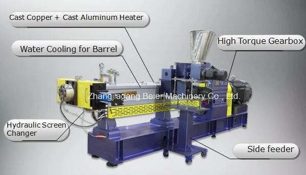 Parallel Twin Screw Extrusion Die-Face Hotting Cutting Granulation Line 500-800kg/H
