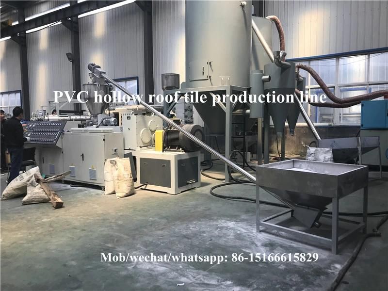 Plastic PVC Hollow Wave Sheet Production Line with Twin Screw Extruder