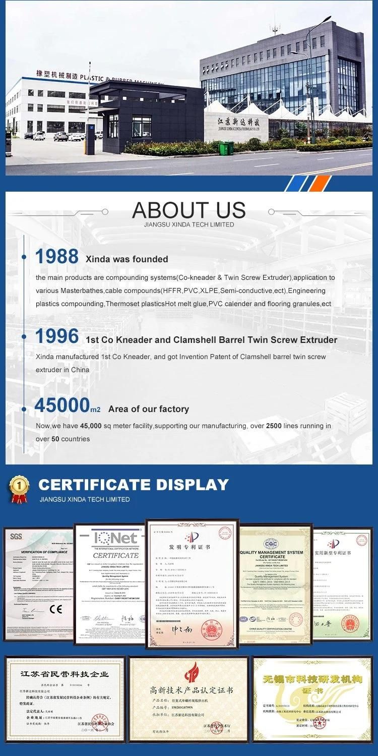 Double Screw Compounding Plastic Extruder Pshj-75 for The Thermoplastic Elastomers, TPR, TPE, Sbs.