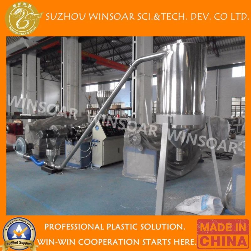 Wholesale Plastic Double Twin Screw Extruder PVC Die Face Hot Cutting Compounding Pelletizing Granulating Recycling Line