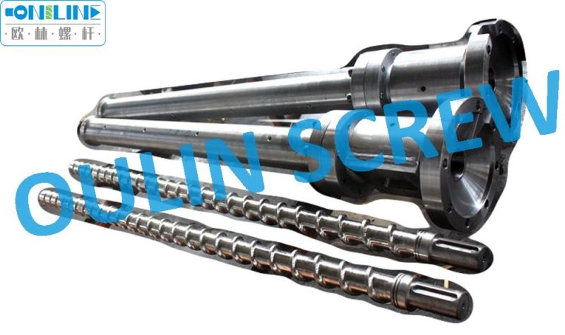 60mm Bimetal Extrusion Screw Barrel for Recycled Plastic, Glassfiber (GF)