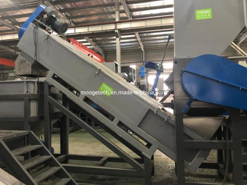 PE PP Bottle HDPE Barrel Waste Lump Washing Plant / Plastic Bottle Crushing Recycling Machine