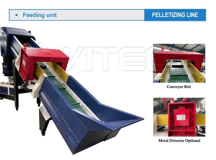 Single Screw PE HDPE LDPE LLDPE Films PP Woven Bags BOPP Films Hot Extrusion PS ABS Pet Concial Screw Double Extruder Extruding Pelletizing Machine for Plastics