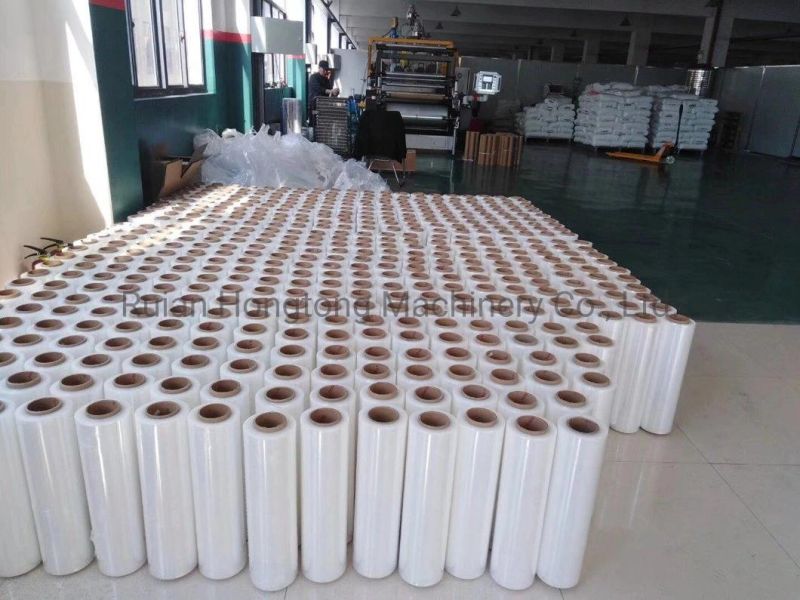 Fully Automatic Twin Screw Double Dual 2-Layer Coextrusion LLDPE Mldpe Viscous Masterbatch Polyisobutylene Glue PE Plastic Stretch Film Making Machine Price