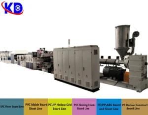 High Quality PC /PP/PE/PVC Plastic Hollow Grid Board/ Sheet Extrusion Line /Extruder ...