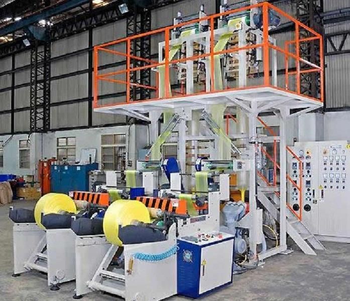 PE/PP Plastic Double Color Stripe Film Blowing Machine, Chsj-50/55/65e