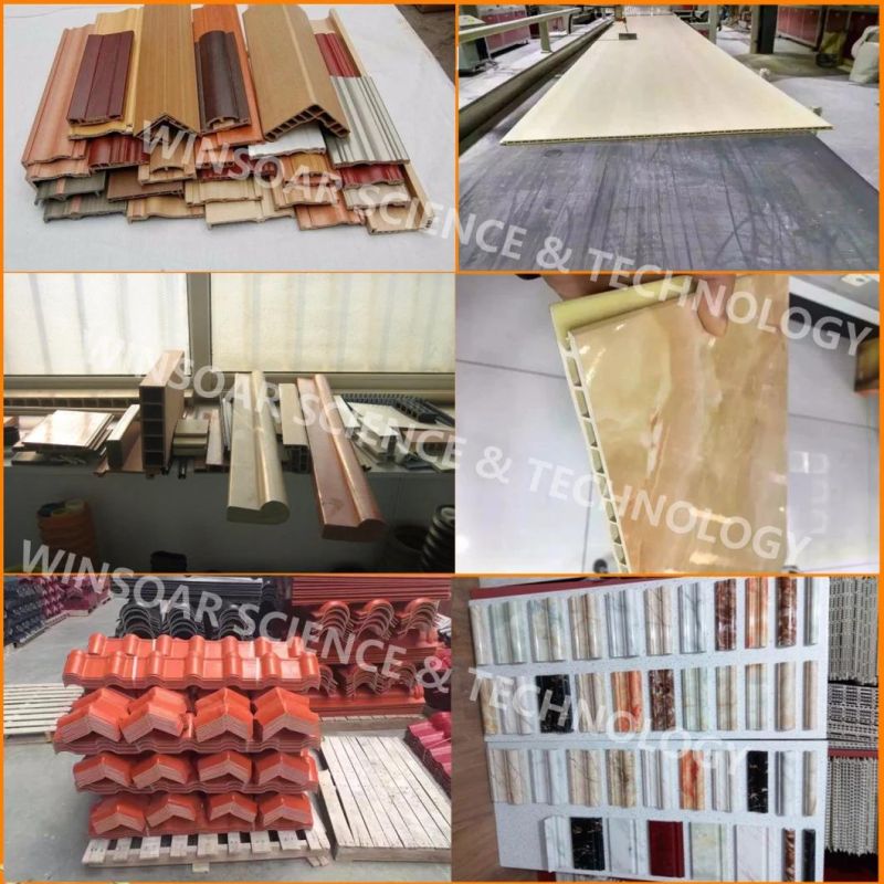 Plastic PVC Ceiling WPC Wall Panel|Foam Board Window Profile|Spc Wood Composite Floor Decking|Glazed Roofing Sheet Extruding|Extruder|Extrusion Making Machine