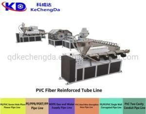 PVC Fiber Reinforced Hose / Garden Soft Pipe Making Machine PVC Braided Pipe Extrusion ...