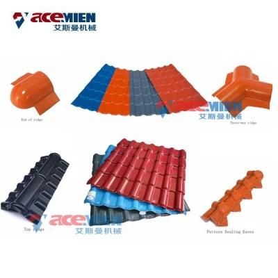 PVC and ASA Glazed Trapezoid Spain Shape PVC Plastic Roof Tile Plastic Corrugated Roofing ...