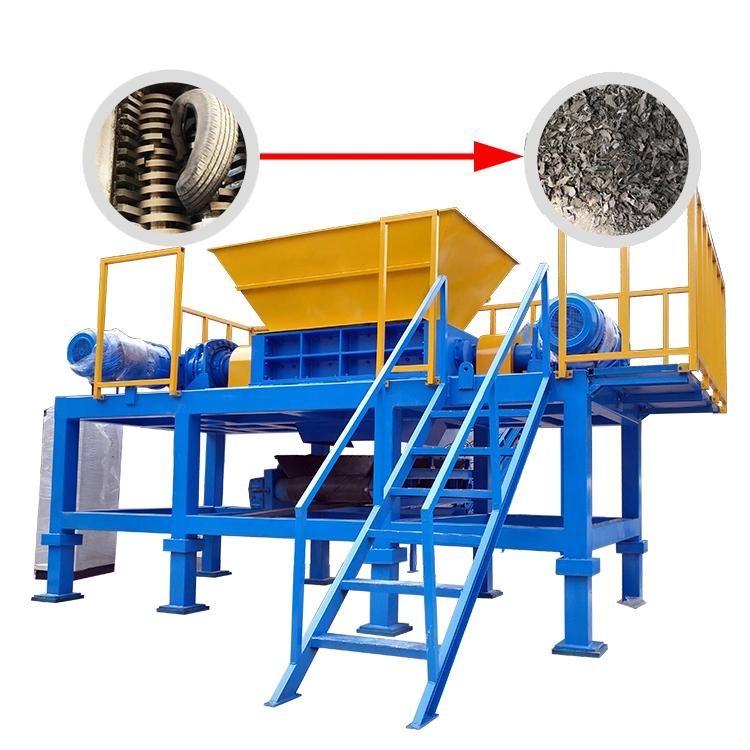 Waste Rubber Plastic Tyre Shredder Tire Crushing Machine Recycling Equipment