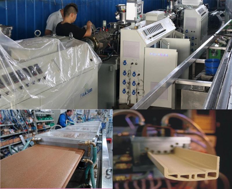 WPC (Wood-Plastic Composites) Panel Profile Plastic Extrusion Line Production Machine in Good Price